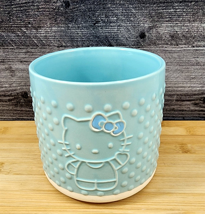 Load image into Gallery viewer, Hello Kitty Ceramic Flower Planter Canister Embossed 5" Pebbled look by Blue Sky