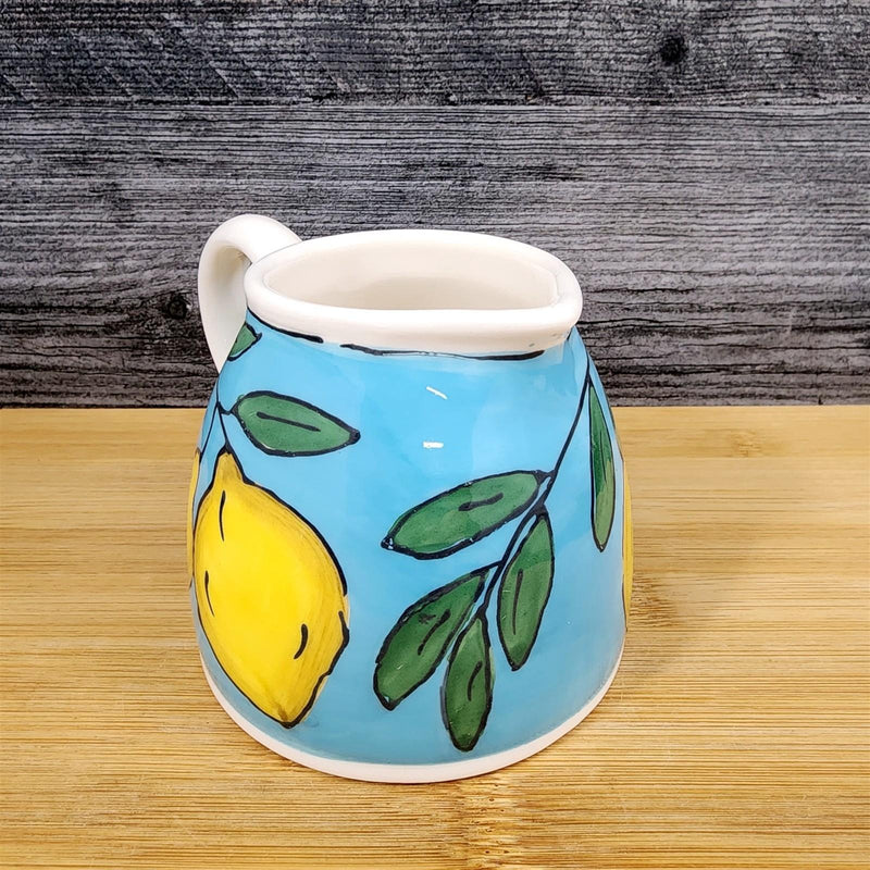 Load image into Gallery viewer, Lemon Sky Sugar Bowl & Creamer Set Ceramic Floral Deco Blue Sky Heather Goldminc