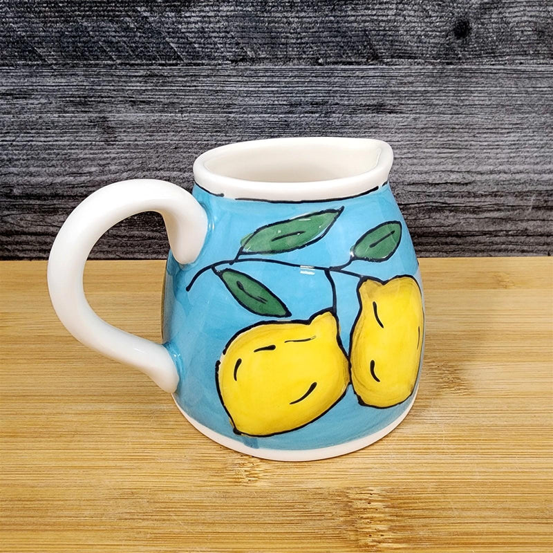 Load image into Gallery viewer, Lemon Sky Sugar Bowl & Creamer Set Ceramic Floral Deco Blue Sky Heather Goldminc