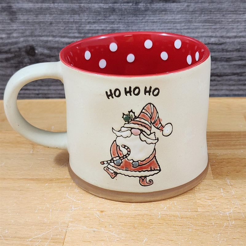 Load image into Gallery viewer, Holiday Santa Coffee Mug Embossed Christmas Cup Red & Beige by Blue Sky