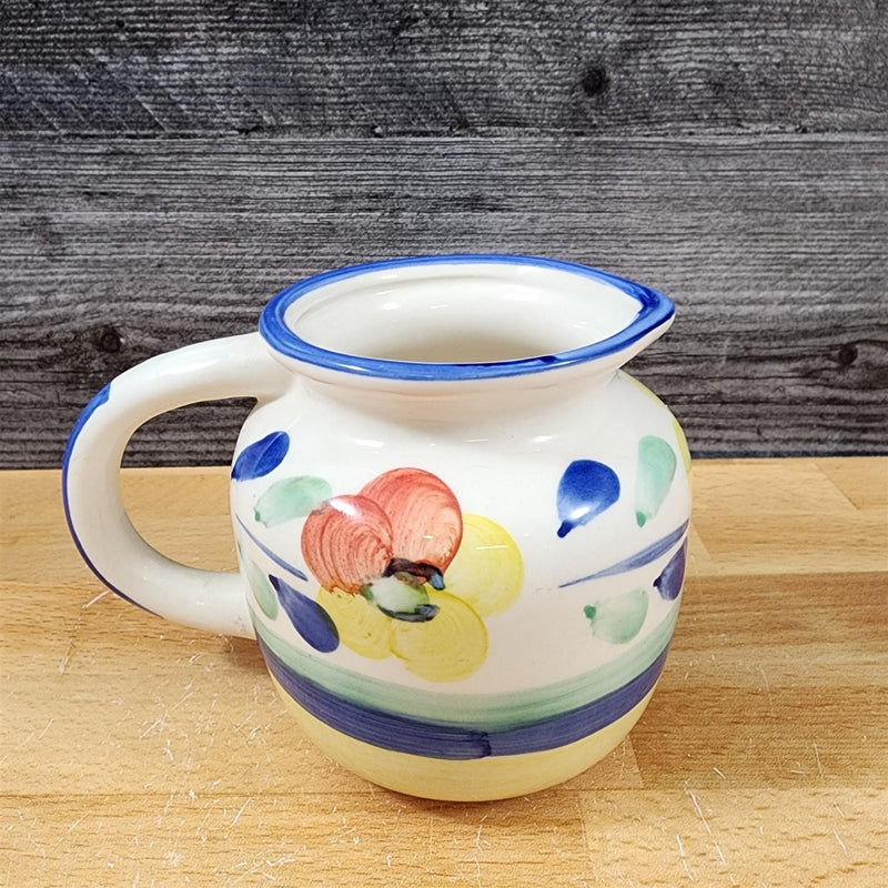 Load image into Gallery viewer, Creamer Colorful Floral Country Ceramic Vintage 1980 by Alco Industries