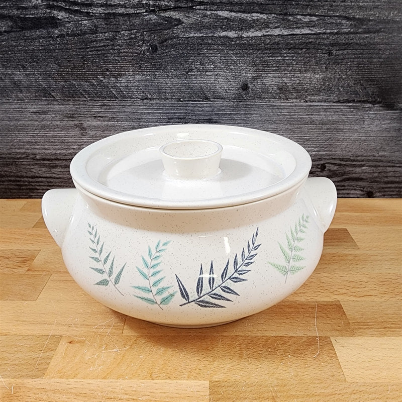 Load image into Gallery viewer, Franciscan Casserole Dish Fern Dell 2Qt 8" with Cover Lid Round Ceramic Bowl