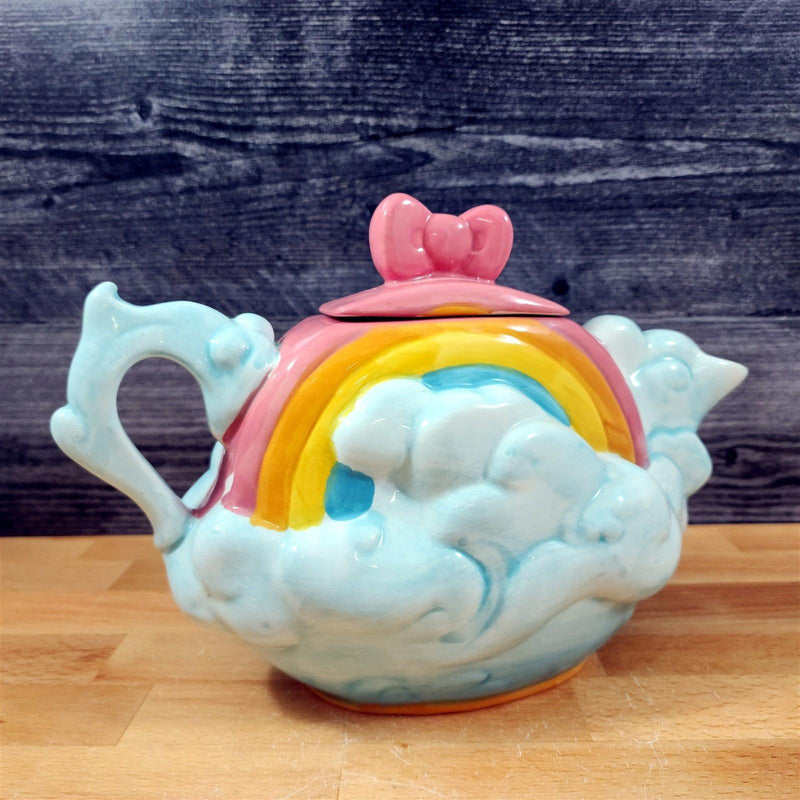 Load image into Gallery viewer, Hello Kitty and Unicorn Mystical Teapot Ceramic by Blue Sky Embossed Decor