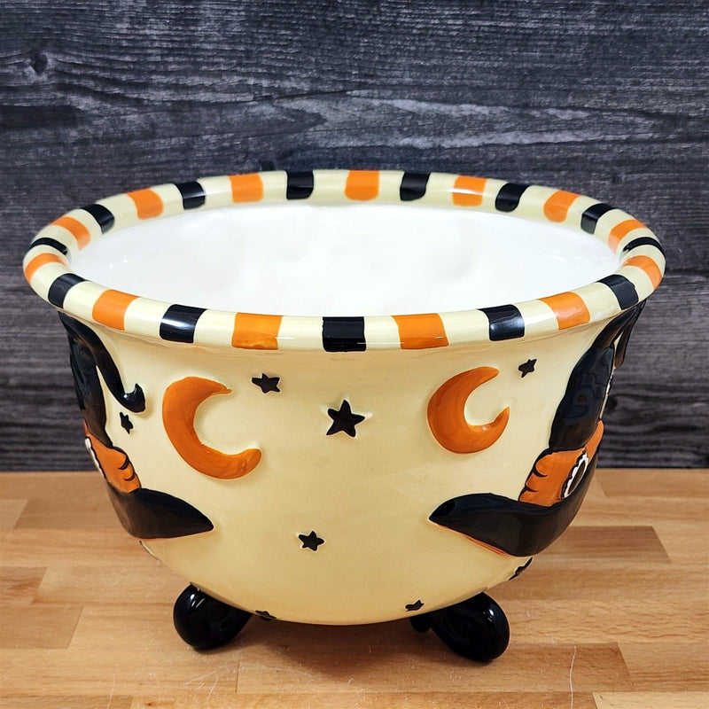 Load image into Gallery viewer, Halloween Candy Dish Witch Hat Ceramic Bowl by Blue Sky Heather Goldminc
