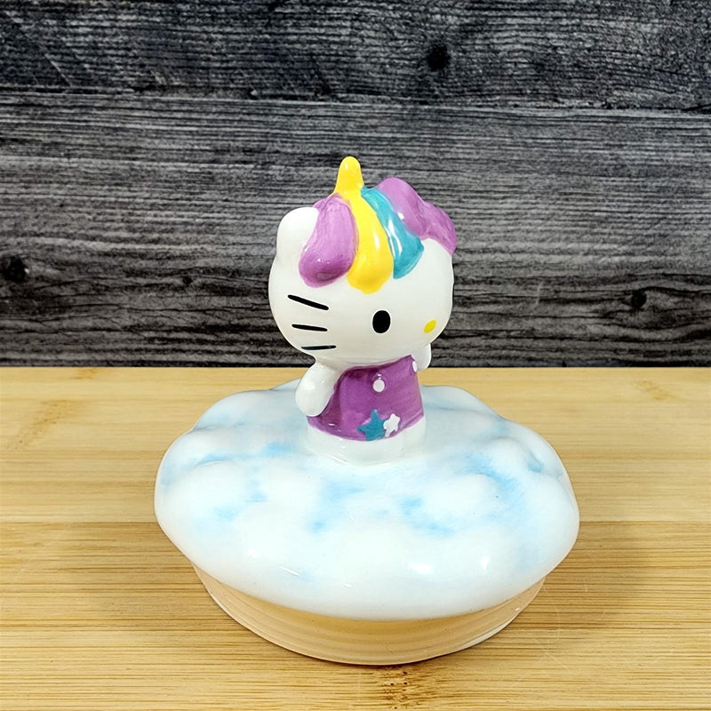 Load image into Gallery viewer, Hello Kitty Lidded Glass Candle Cotton Candy Fluff Fragrance by Blue Sky