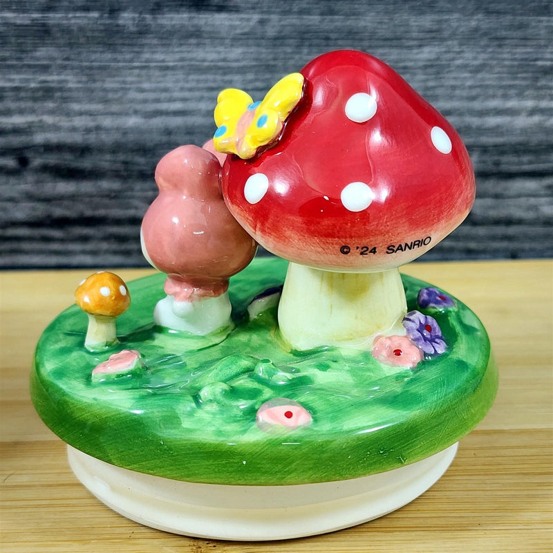 Load image into Gallery viewer, Hello Kitty My Melody Lidded Glass Candle Mushroom Peony Melon Scent Blue Sky