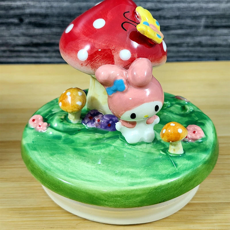 Load image into Gallery viewer, Hello Kitty My Melody Lidded Glass Candle Mushroom Peony Melon Scent Blue Sky