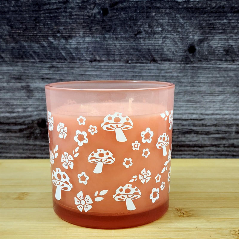 Load image into Gallery viewer, My Melody Hello Kitty Lidded Glass Candle Mushroom Peony Melon Scent by Blue Sky