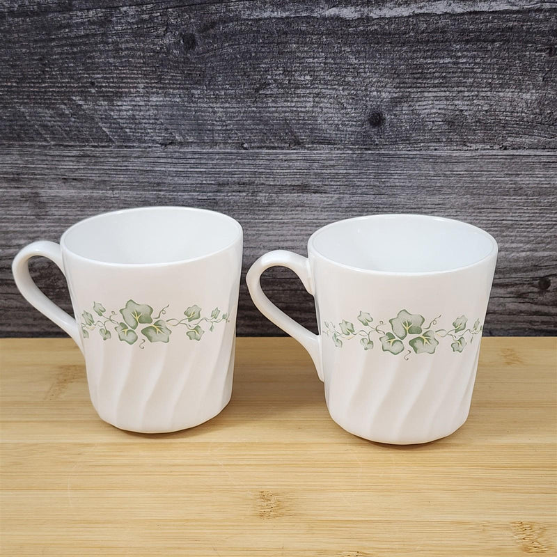 Load image into Gallery viewer, Corelle Set of 2 Mugs Coordinates Callaway Coffee Cup Ceramic Floral Green