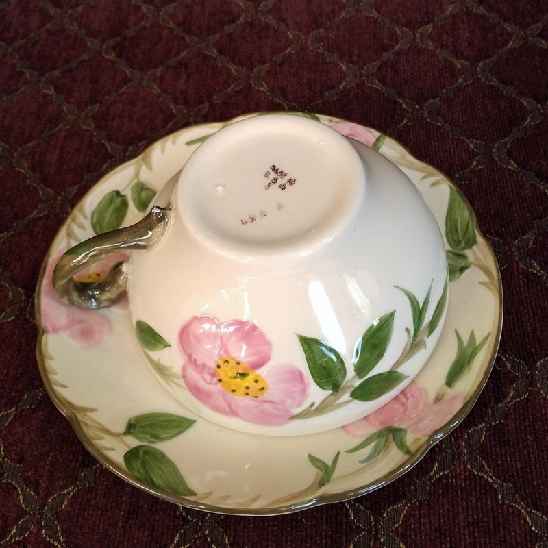 Load image into Gallery viewer, Franciscan Desert Rose Tea Cup Saucer Set of 4 Coffee Mugs Mix of USA & England