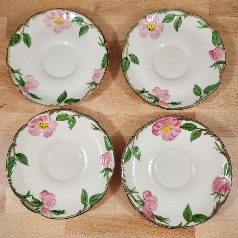 Load image into Gallery viewer, Franciscan Desert Rose Saucer Set for Tea Cups, mix of USA, England & Portugal