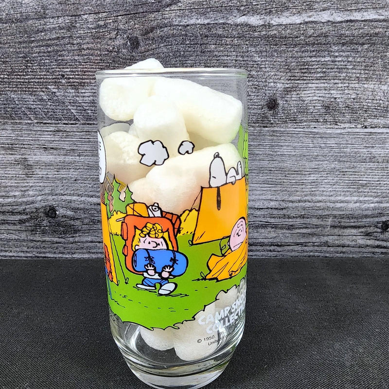 Load image into Gallery viewer, Peanuts Lucy McDonalds Drinking Glass Vintage Schultz Cartoon Tumbler 1968