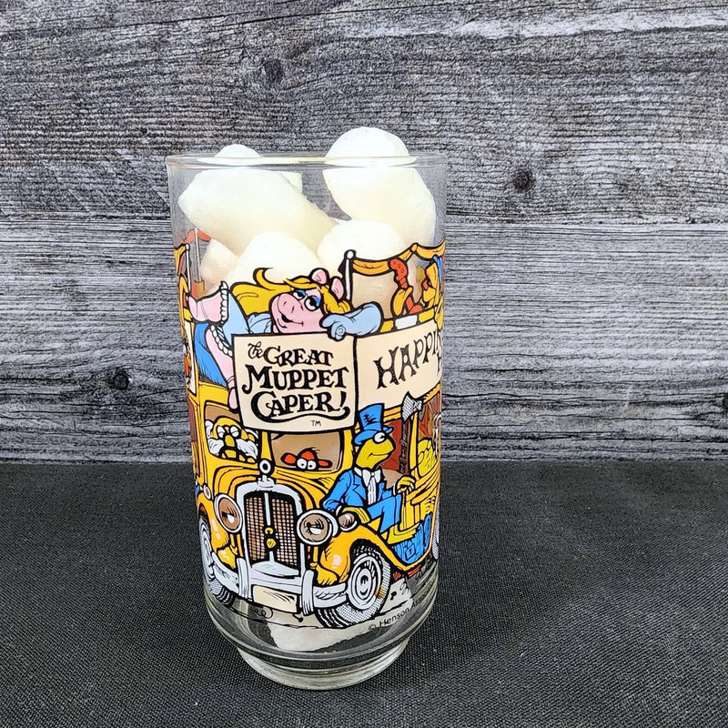 Load image into Gallery viewer, Muppets McDonalds Drinking Glass Vintage Happiness Hotel Cartoon Tumbler 1981