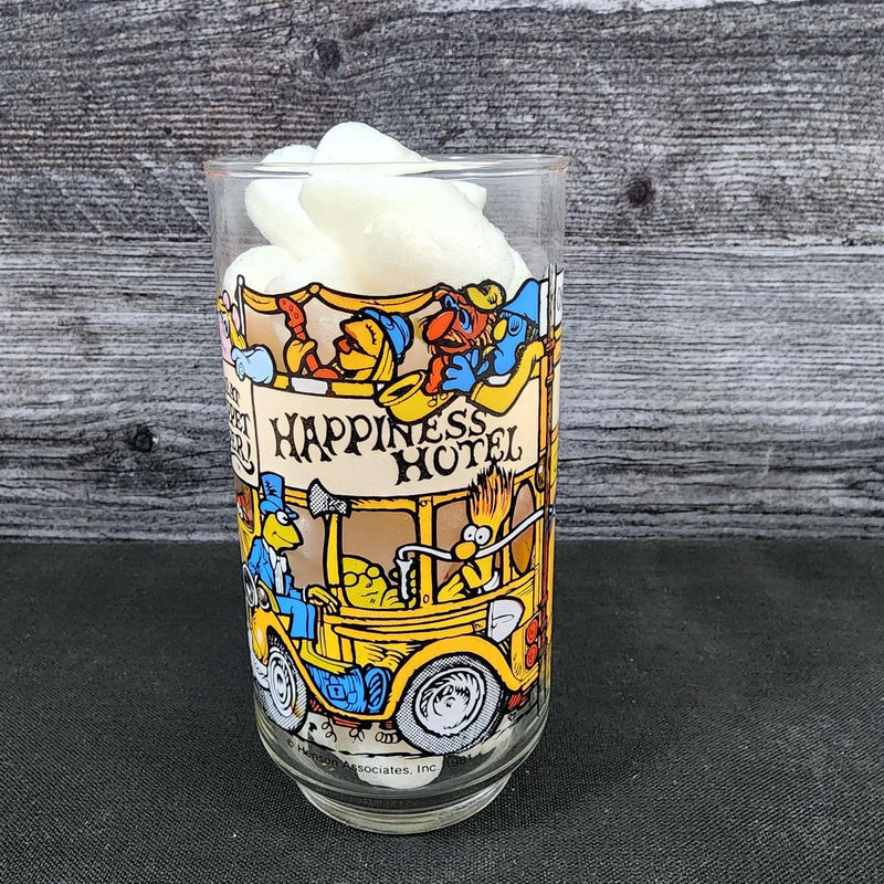 Load image into Gallery viewer, Muppets McDonalds Drinking Glass Vintage Happiness Hotel Cartoon Tumbler 1981