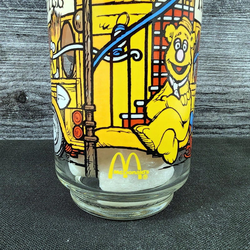 Load image into Gallery viewer, Muppets McDonalds Drinking Glass Vintage Happiness Hotel Cartoon Tumbler 1981