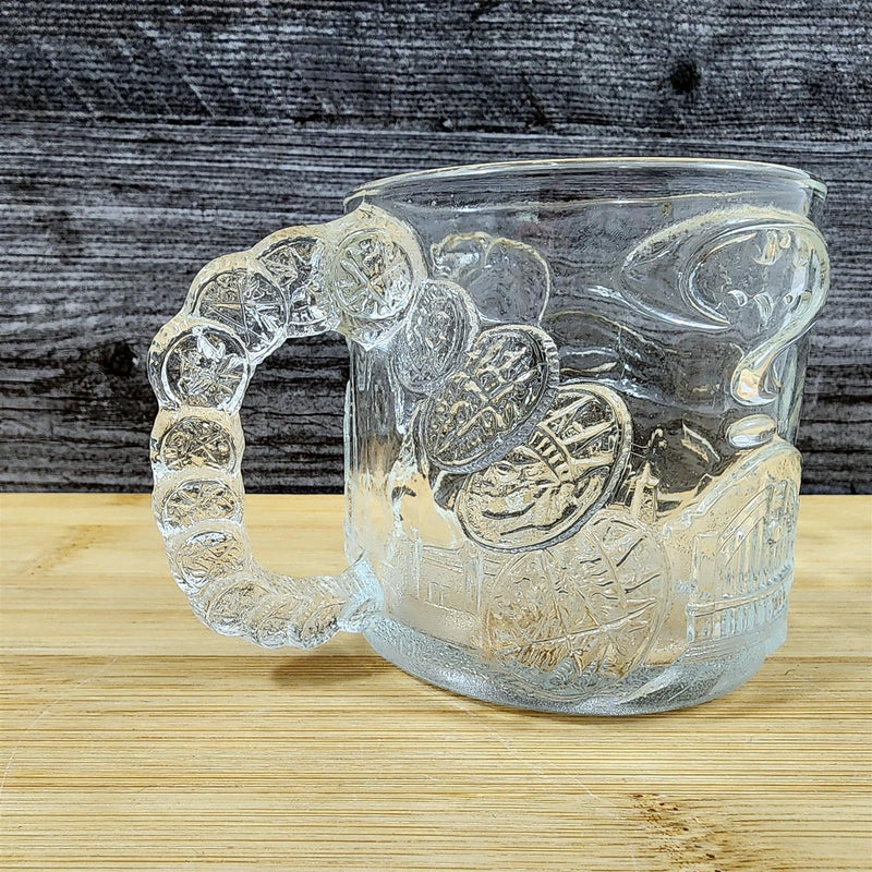 Load image into Gallery viewer, Batman Forever Glass Cup McDonalds 1995 Two Face Vintage DC Comics 3D Mug