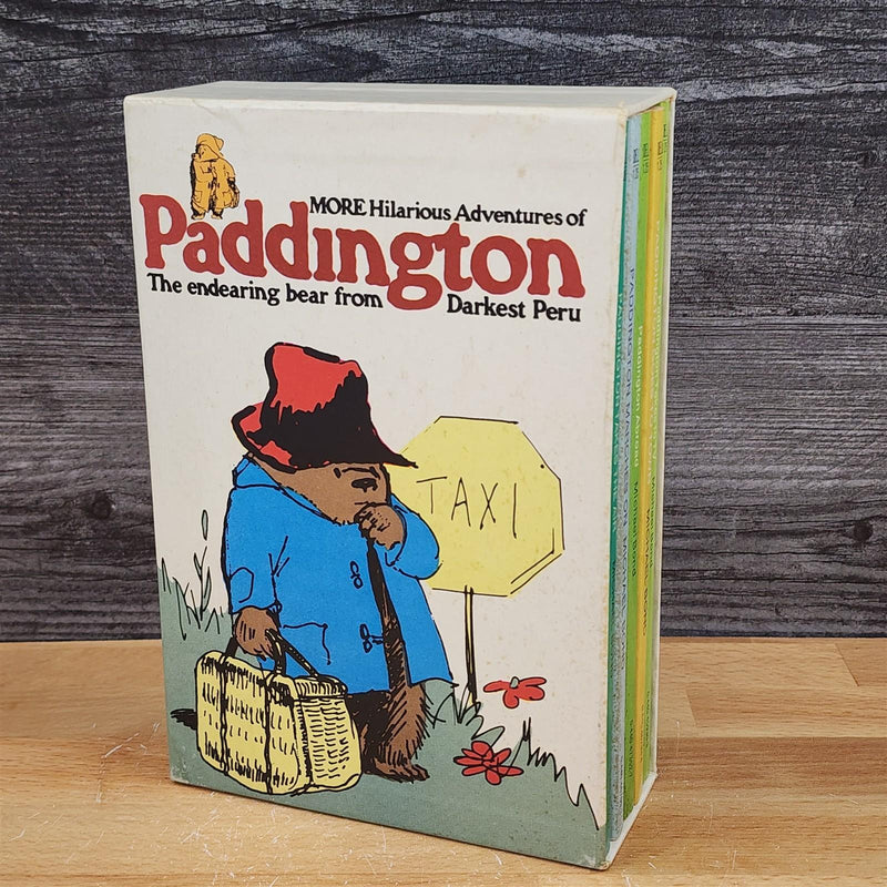 Load image into Gallery viewer, Paddington Bear Vintage Box Set 5 Books Dell Yearling Michael Bond Peggy Fortnum
