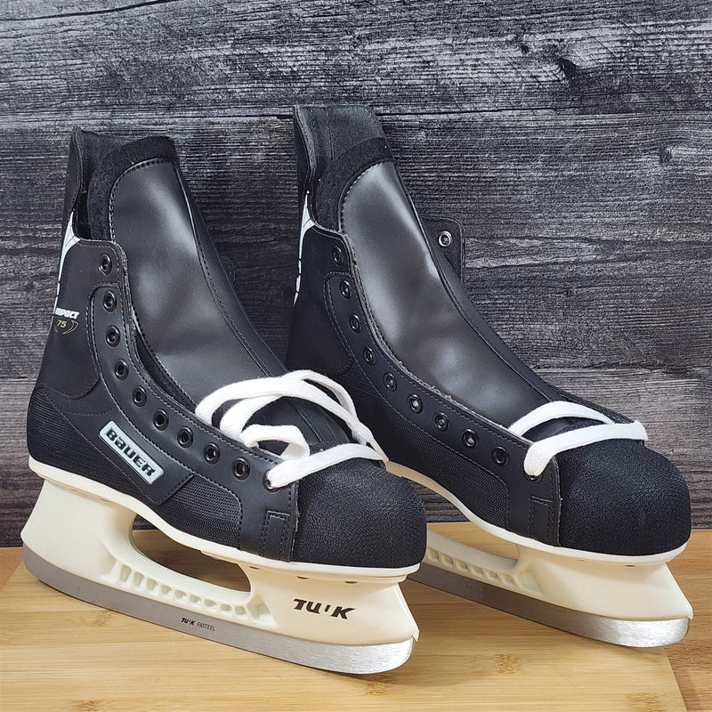 Load image into Gallery viewer, Bauer TUUK Ice Hockey Skates Supreme 75 Adult Black Stainless Steel Size Men 7
