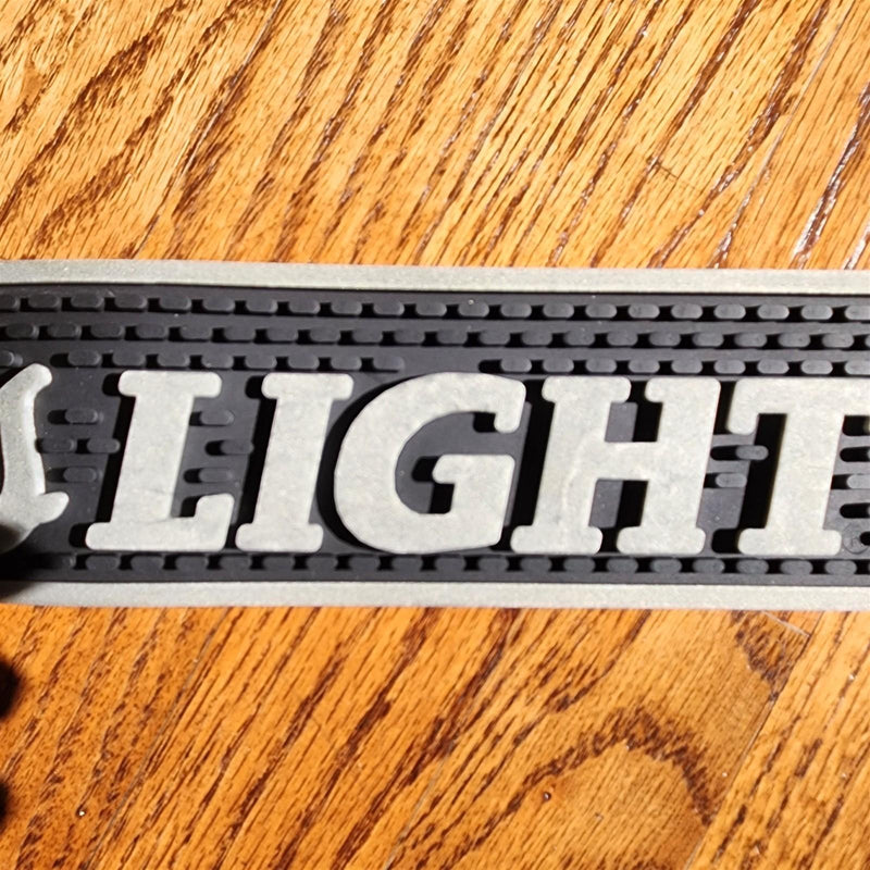 Load image into Gallery viewer, Coors Light Rubber Bar Mat Drink Spill Runover Vintage Black 23"