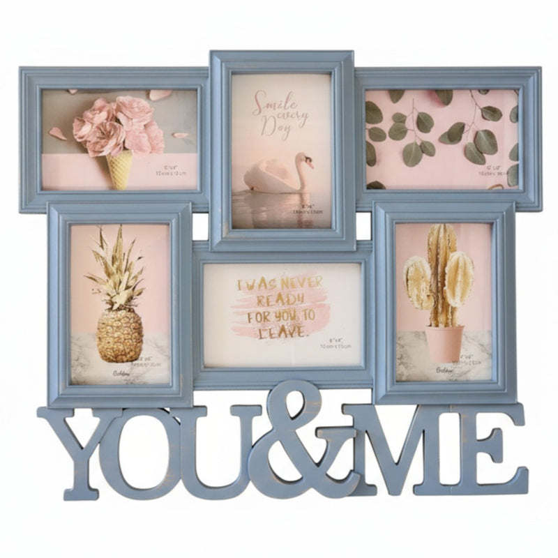 Load image into Gallery viewer, Collage Photo Frame Farmhouse Inspired Decor Wall Hanging for Gallery 6 Openings
