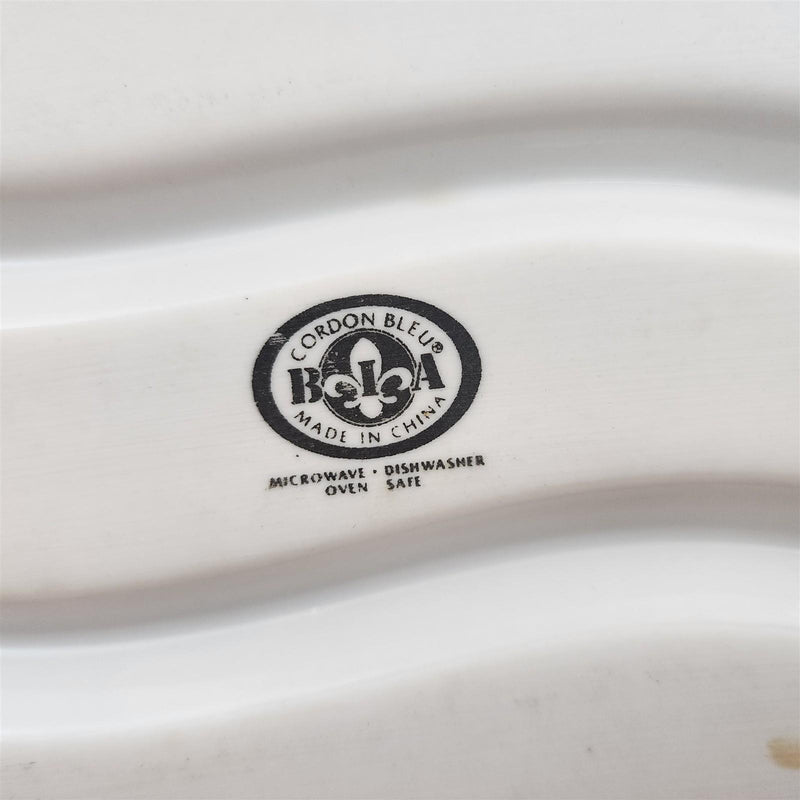 Load image into Gallery viewer, Olive Design Snack Tray Cordon Bleu Bia 3 Compartment Relish Dish Ceramic