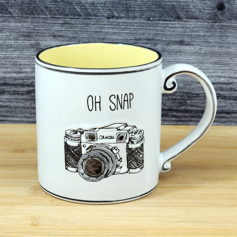 Load image into Gallery viewer, Photography Theme Mug Vintage Camera Retro Art Ceramic Tea Cup 21oz Blue Sky