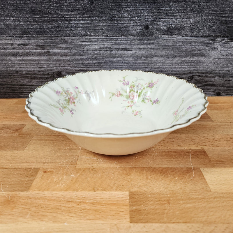 Load image into Gallery viewer, Limoges Floral Vegetable Bowl La France USA 22 K Gold Scalloped Edge Trim