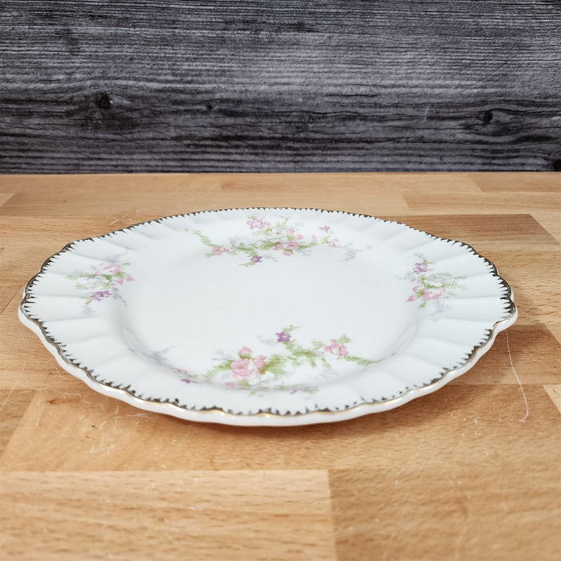Load image into Gallery viewer, Limoges Floral Gravy Under Plate La France USA 22 K Gold Scalloped Edge Trim