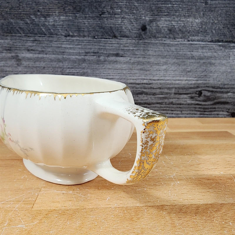 Load image into Gallery viewer, Limoges Floral Oval Gravy Boat La France USA 22 K Gold Scalloped Edge Trim
