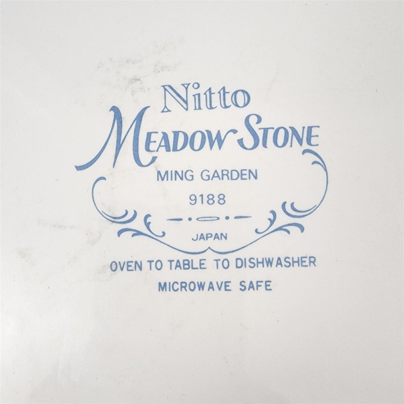 Load image into Gallery viewer, Nitto Meadow Stone Ming Garden Dinner Plate Pastel Flowers 9188 Ceramic