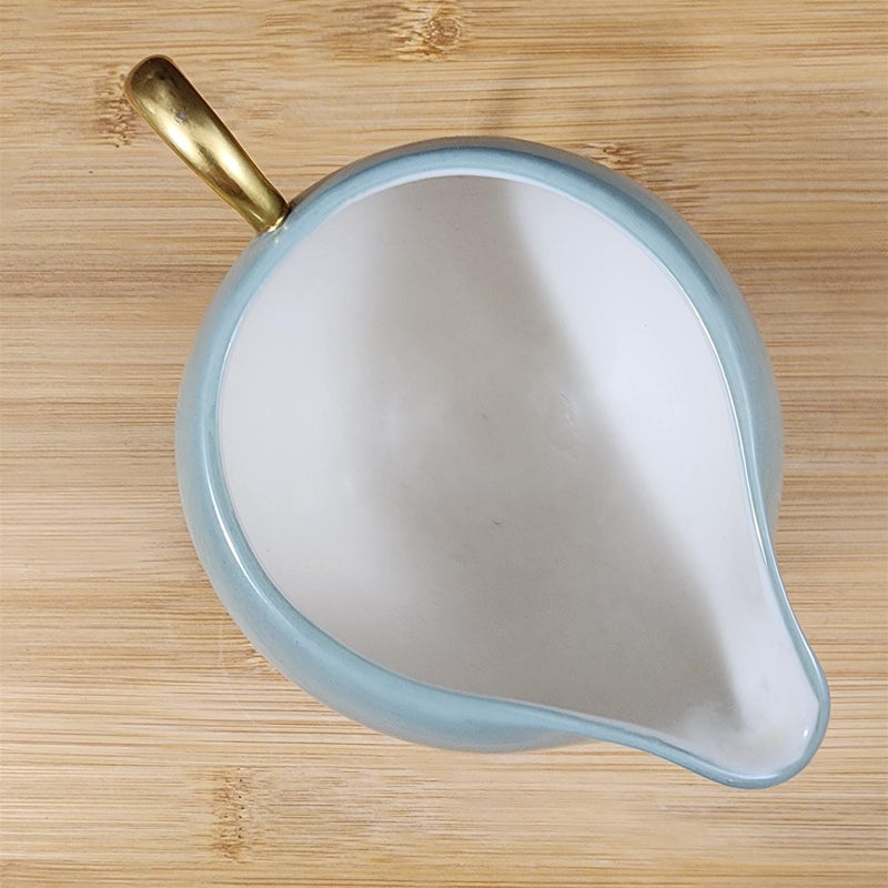 Load image into Gallery viewer, Flintridge Avalon Creamer Floral Sage Green Gold Trim Ceramic