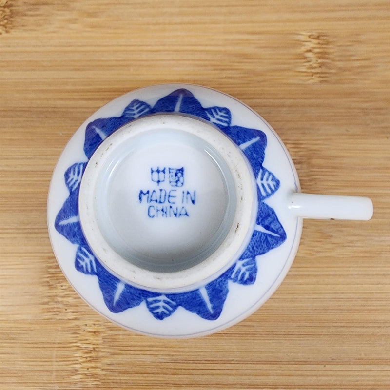 Load image into Gallery viewer, CX78 White Porcelain Tea cup Rice Eye Dragon Geometric Blue Coffee Mug Serveware