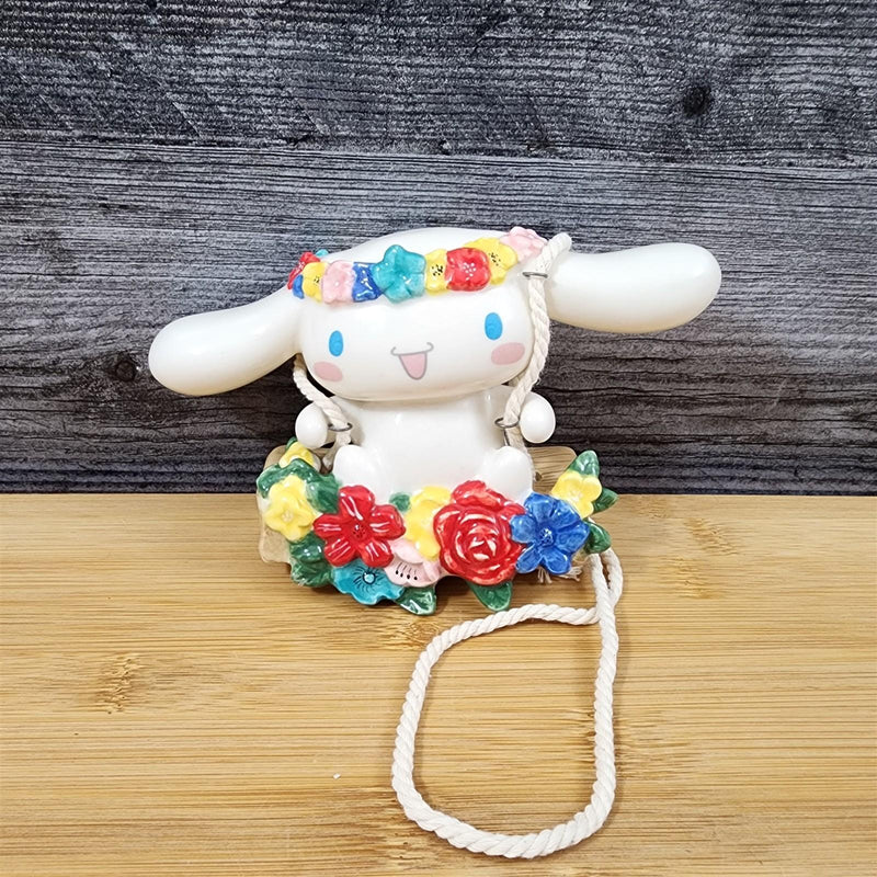 Load image into Gallery viewer, Cinnamonroll Hello Kitty Garden Swinger Hanging Figurine Ceramic Décor Blue Sky