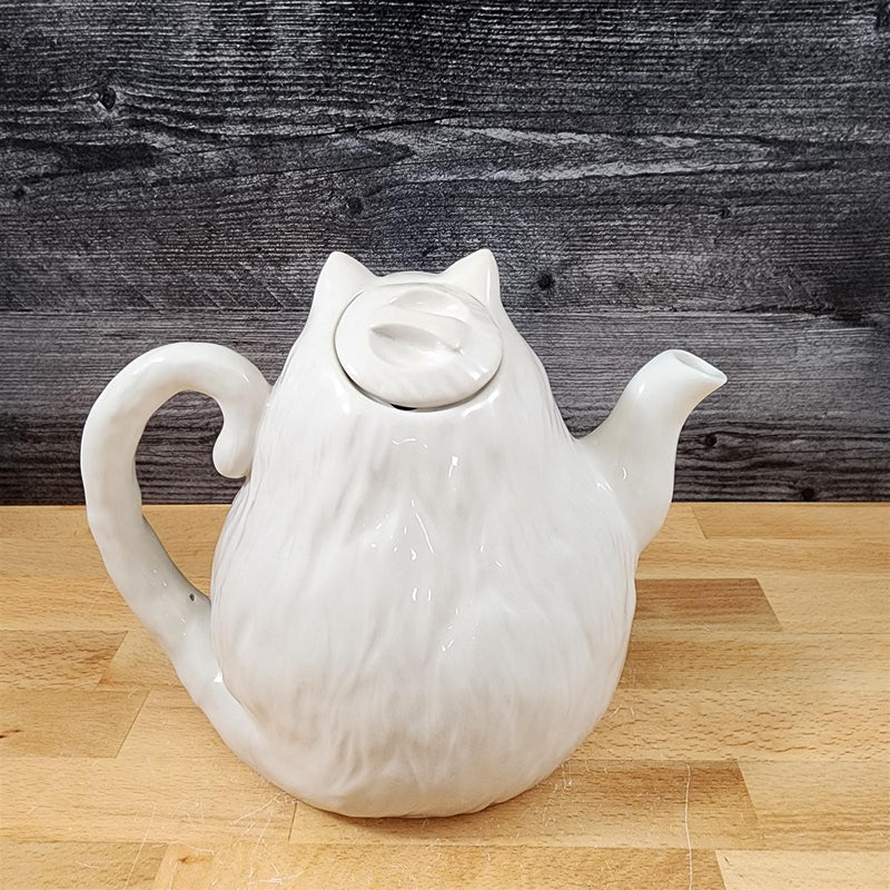 Load image into Gallery viewer, Cat with Mouse Teapot Animal Ceramic Decorative Tea Pot Décor Blue Sky Clayworks