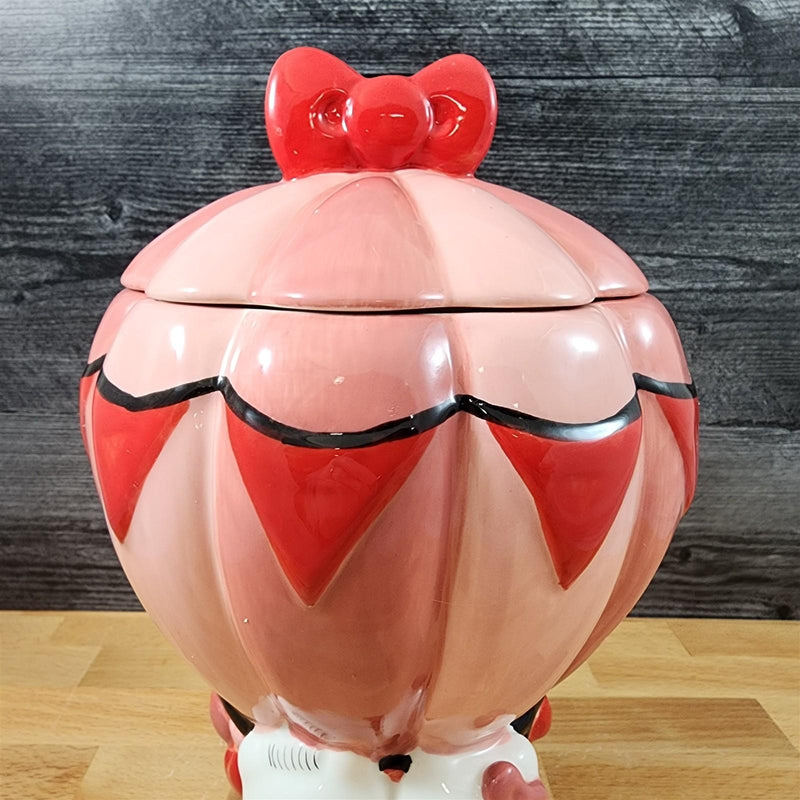 Load image into Gallery viewer, Hello Kitty Dear Daniel Luv Pink Hot Air Balloon Cookie Jar Blue Sky Ceramic