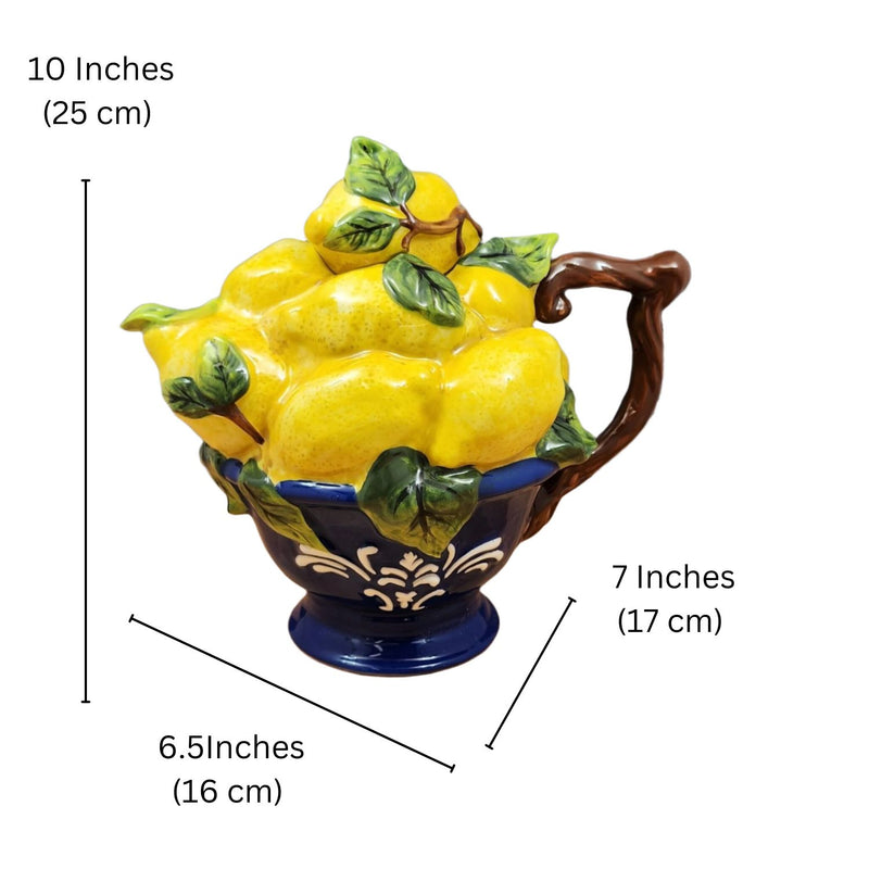 Load image into Gallery viewer, Lemon Teapot by Blue Sky Clayworks Heather Goldminc Floral Ceramic Decor Tea Pot