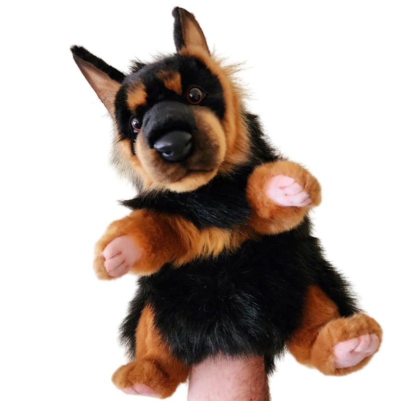 Load image into Gallery viewer, German Shepherd Dog Puppet by Hansa True to Life Look Plush Animal Learning Toy