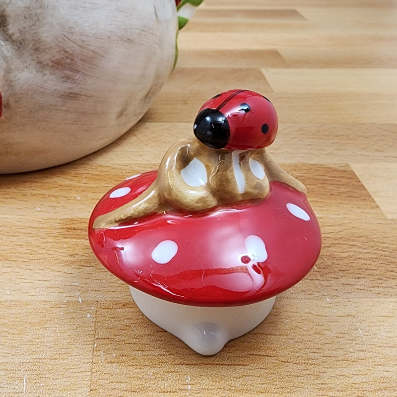 Load image into Gallery viewer, Mushroom Teapot Ceramics Tea Pot by Blue Sky Heather Goldminc Floral Decor