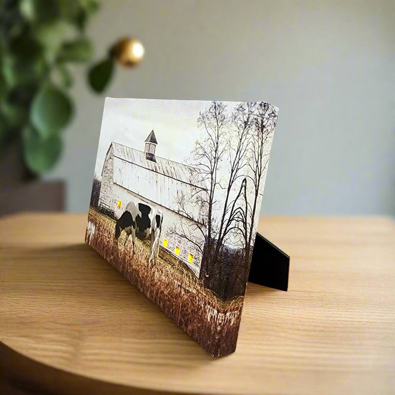 Load image into Gallery viewer, White Barn Country Farm LED Light Up Lighted Canvas Wall Art or Tabletop Picture