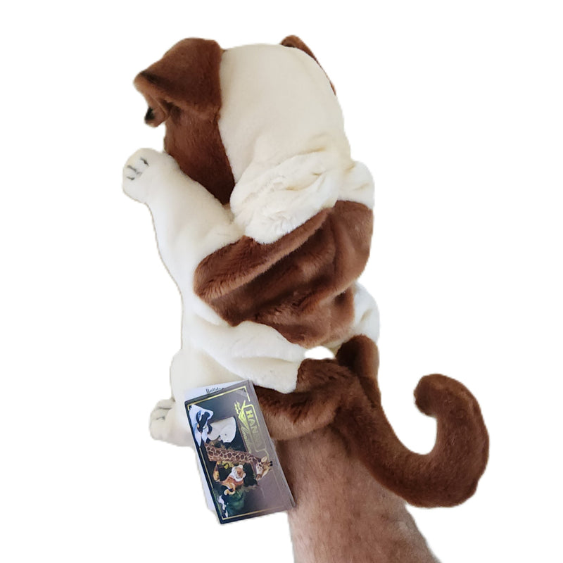 Load image into Gallery viewer, British Bulldog Puppet True to Life Look Soft Plush Animal Learning Toys