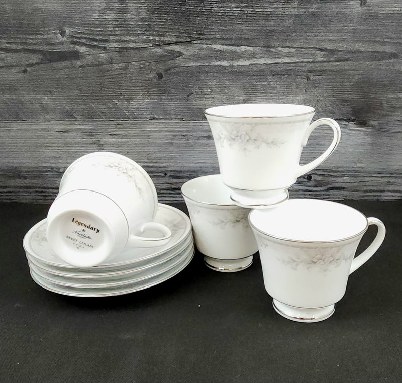 Load image into Gallery viewer, Noritake Sweet Leilani Set of 4 Tea Cup & Saucer Coffee Mug Legendary 3482