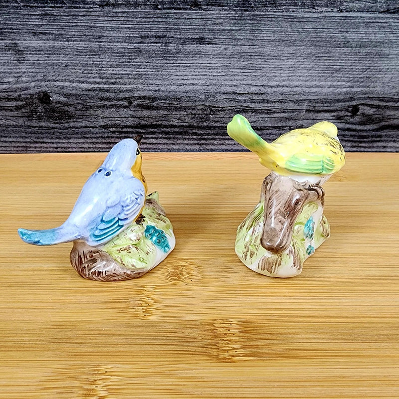 Load image into Gallery viewer, Woodcut Farmhouse Bird Salt Pepper Set Ceramic Collectible by Blue Sky Clayworks