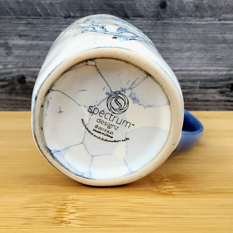 Load image into Gallery viewer, Chesapeake Bay Crab Coffee Mug 16oz (473ml) Embossed Ceramic Tea Cup Blue Sky