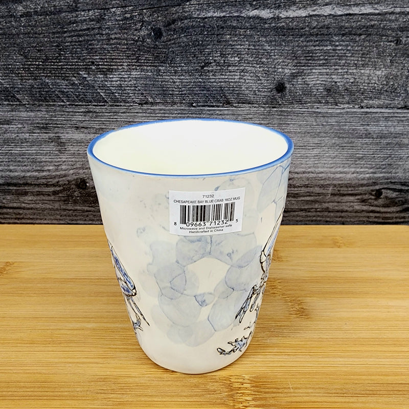 Load image into Gallery viewer, Crab Chesapeake Bay Coffee Mug Ceramic 16oz (473ml) Embossed Tea Cup Blue Sky