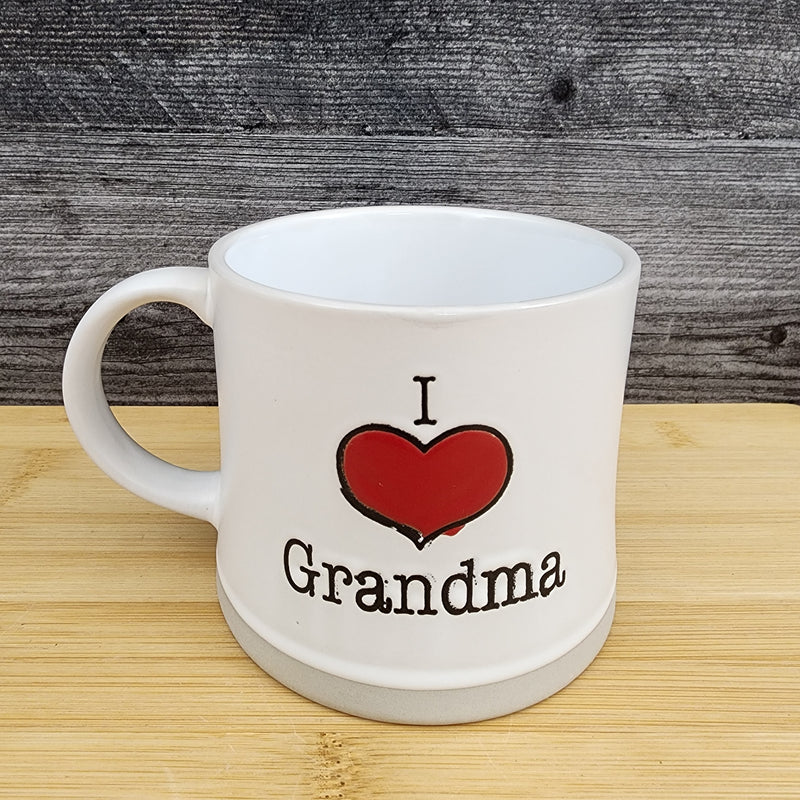 Load image into Gallery viewer, Coffee Mug I Heart Grandma Embossed Tea Cup Ceramic 17 oz White by Blue Sky
