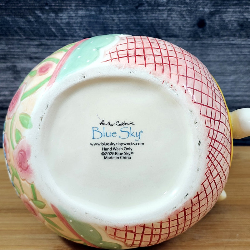 Load image into Gallery viewer, Chicken Teapot Whimsical Floral Ceramics Farm Animal Henny by Blue Sky Goldminc