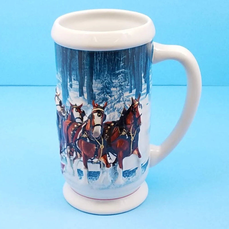 Load image into Gallery viewer, 2007 Budweiser Stein Christmas Mug Box & COA Winter's Calm CS678 Ceramarte