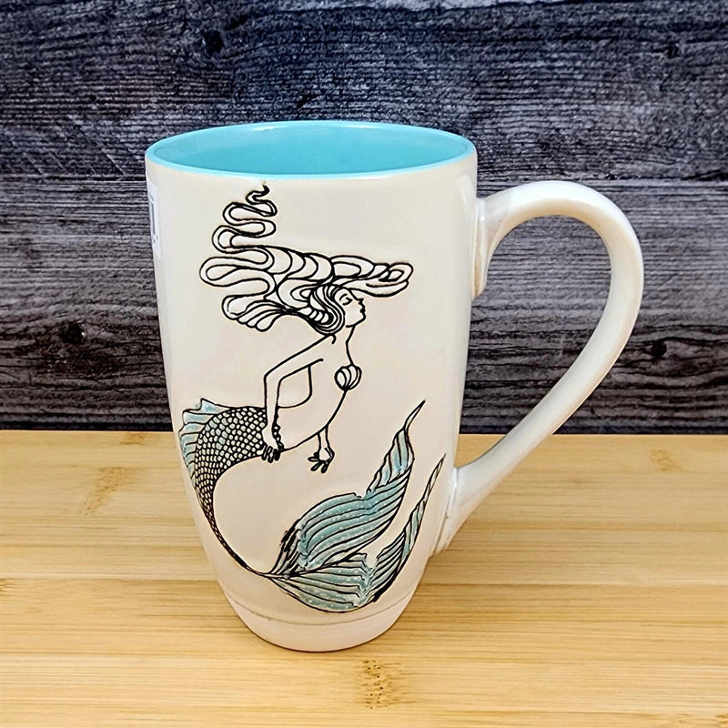 Load image into Gallery viewer, Coffee Mug with Mermaid 18oz (532ml) Tall Beverage Tea Cup Sea Life By Blue Sky