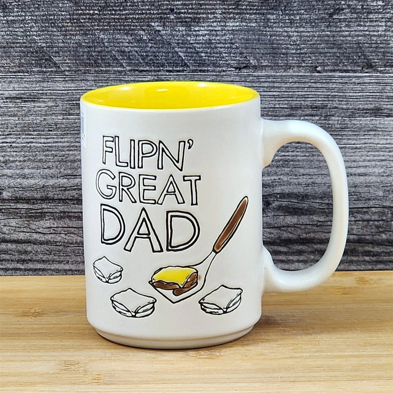 Load image into Gallery viewer, Dad Coffee Mug Inspirational Saying Father Embossed Ceramic Cup Blue Sky 18oz