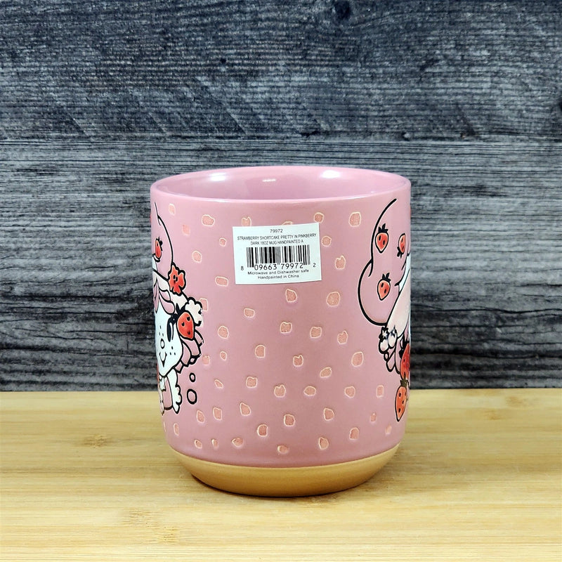Load image into Gallery viewer, Strawberry Shortcake Coffee Mug Pinkberry Ceramic Embossed 18 oz Cup Blue Sky